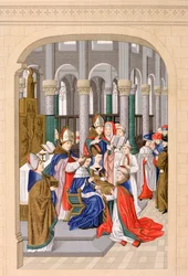 Couronnement de Charles V, roi de France, mai 1364, tiré de « Les Arts au Moyen Âge », publié en 1873